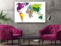 Obraz Farebná mapa sveta